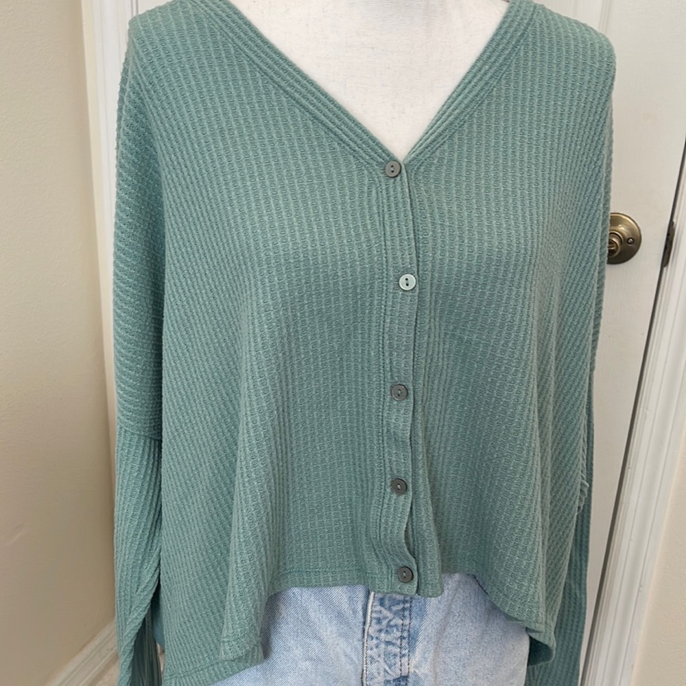 Adorable Blue Long Sleeve Top